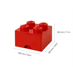 LEGO Fiókos tárolódoboz 2x2, piros