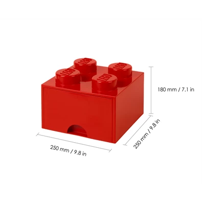 LEGO Fiókos tárolódoboz 2x2, piros