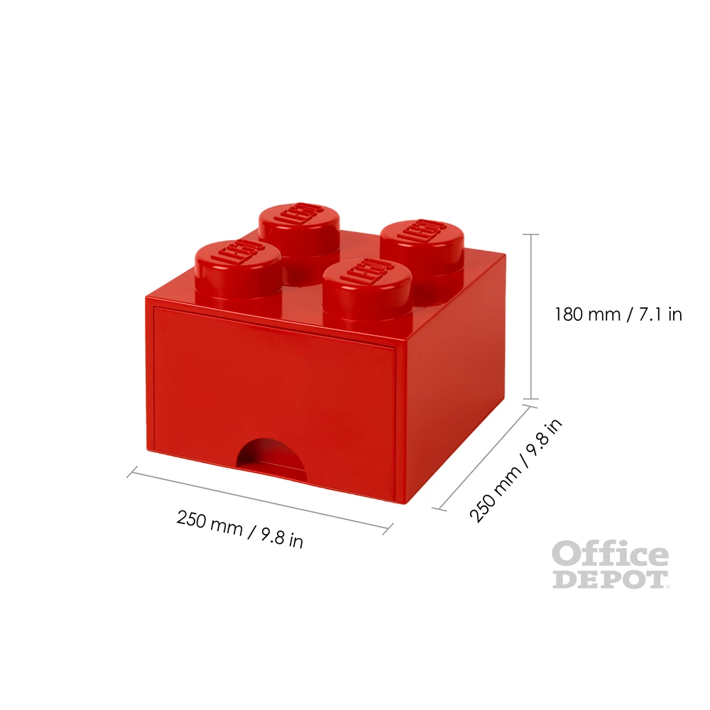 LEGO Fiókos tárolódoboz 2x2, piros