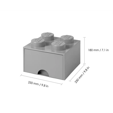 LEGO Fiókos tárolódoboz 2x2, szürke LEGO Fiókos tárolódoboz 2x2, szürke