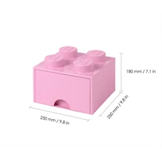 LEGO Fiókos tárolódoboz 2x2, világosrózsaszín