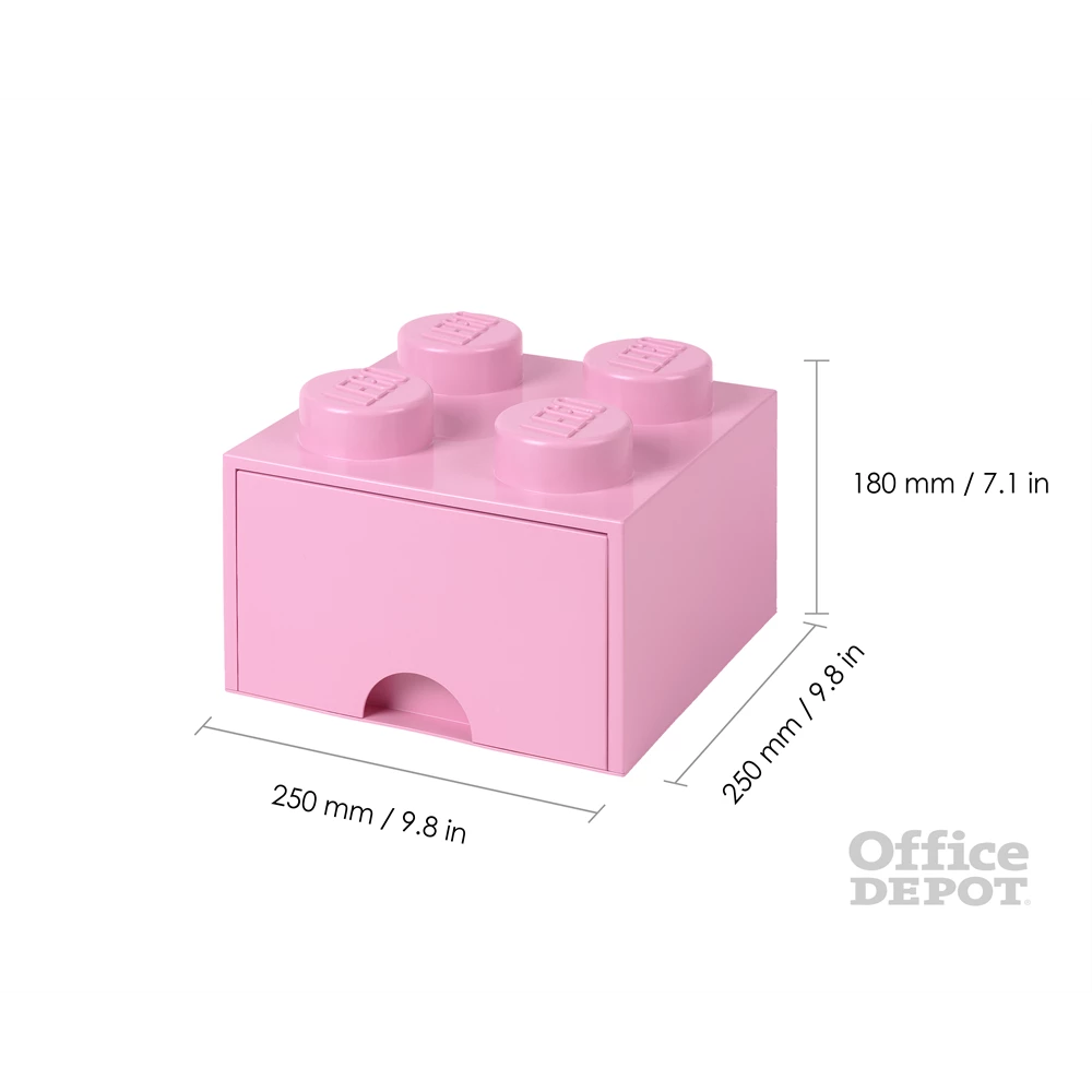 LEGO Fiókos tárolódoboz 2x2, világosrózsaszín