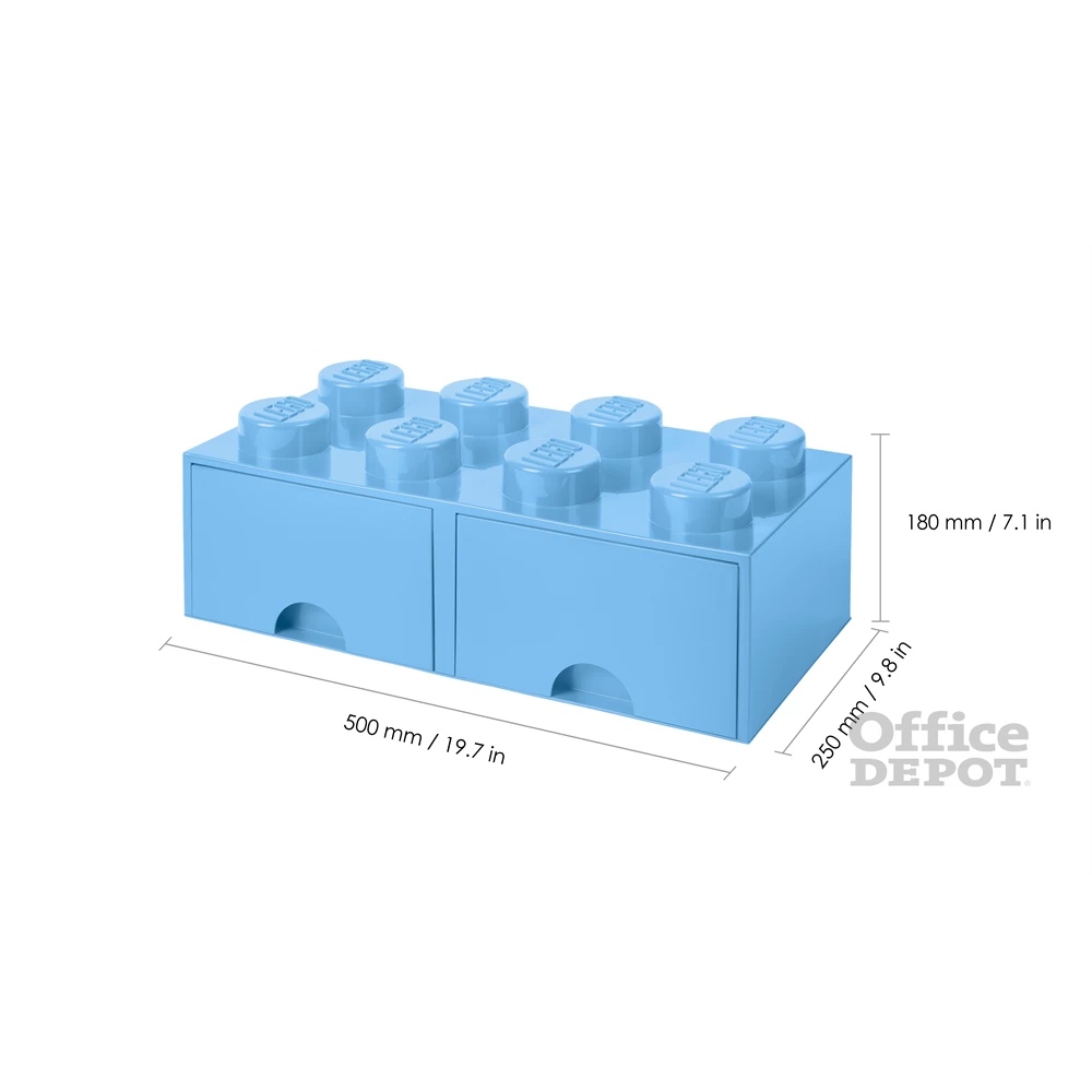 LEGO Fiókos tárolódoboz 2x4, világoskék