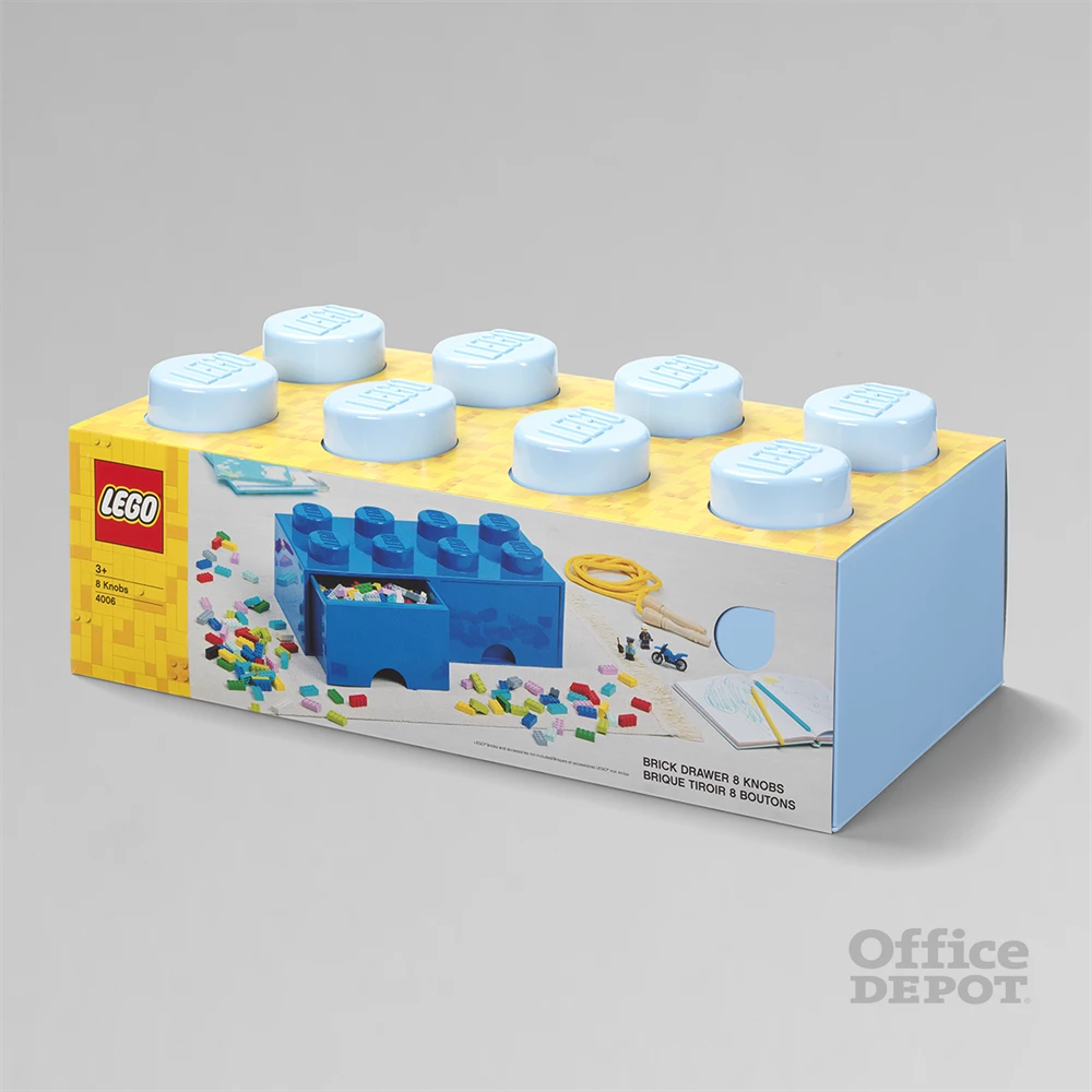 LEGO Fiókos tárolódoboz 2x4, világoskék