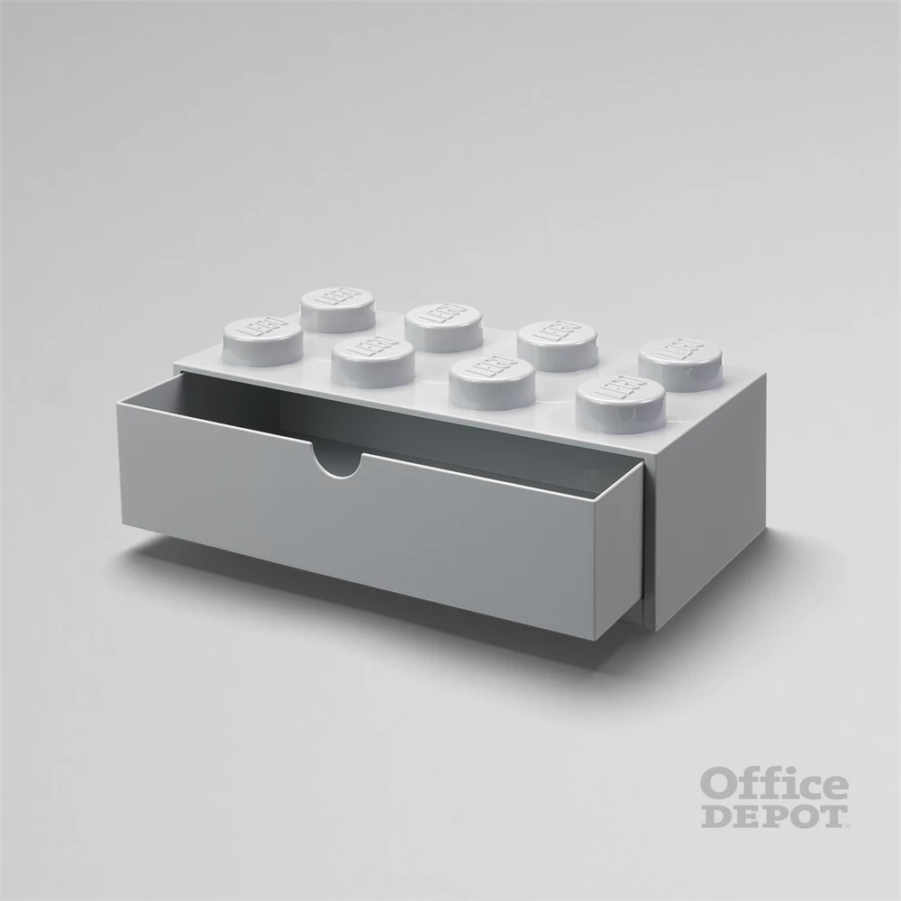 LEGO Fiókos tárolódoboz 2x4,kicsi, szürke