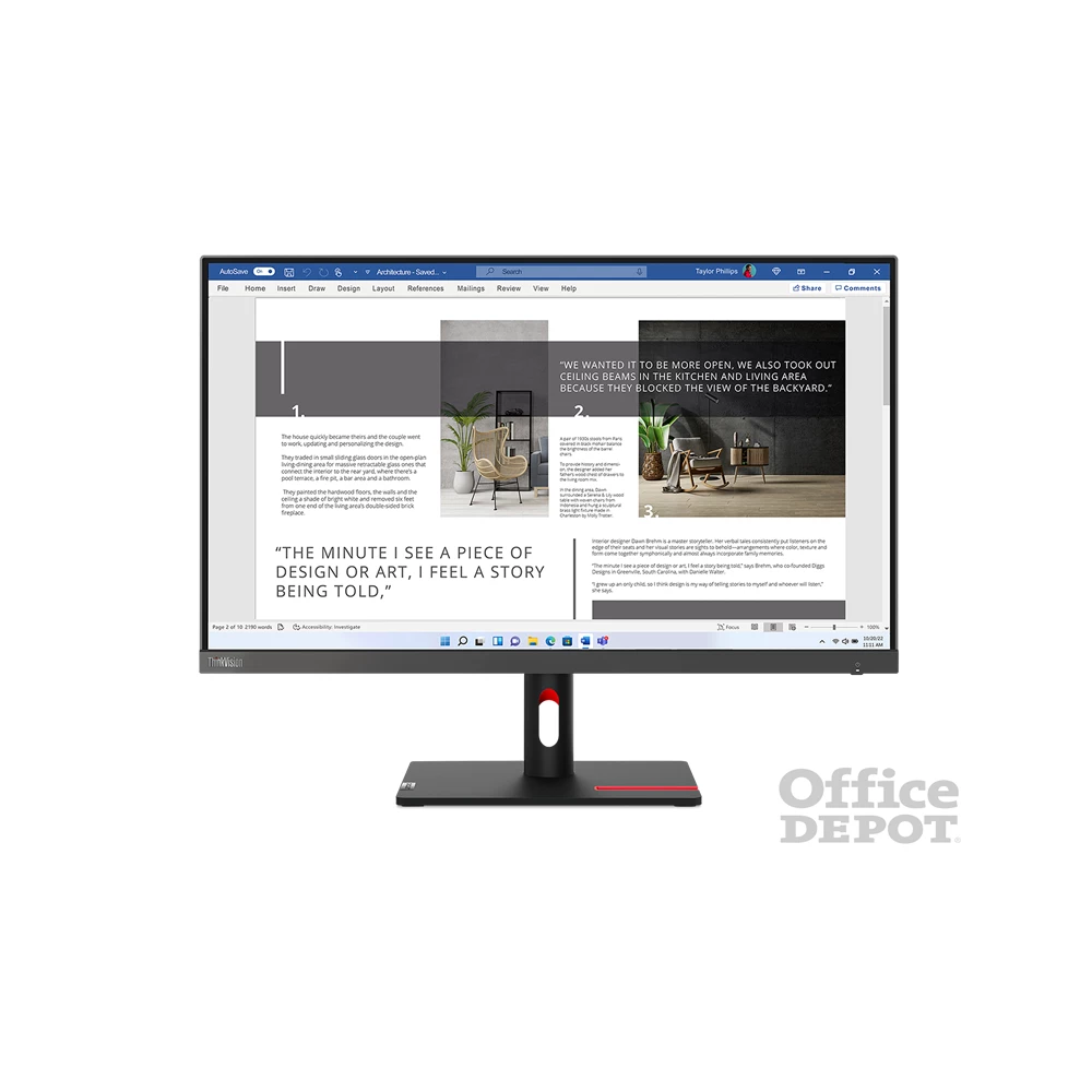 Lenovo 27" S27i-30 ThinkVision FHD IPS 100Hz VGA/HDMI fekete monitor