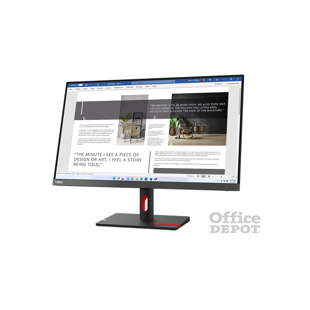 Lenovo 27" S27i-30 ThinkVision FHD IPS 100Hz VGA/HDMI fekete monitor