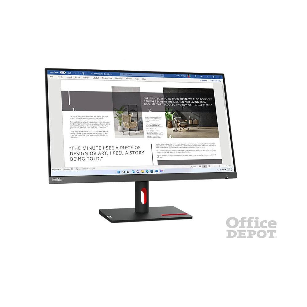 Lenovo 27" S27i-30 ThinkVision FHD IPS 100Hz VGA/HDMI fekete monitor