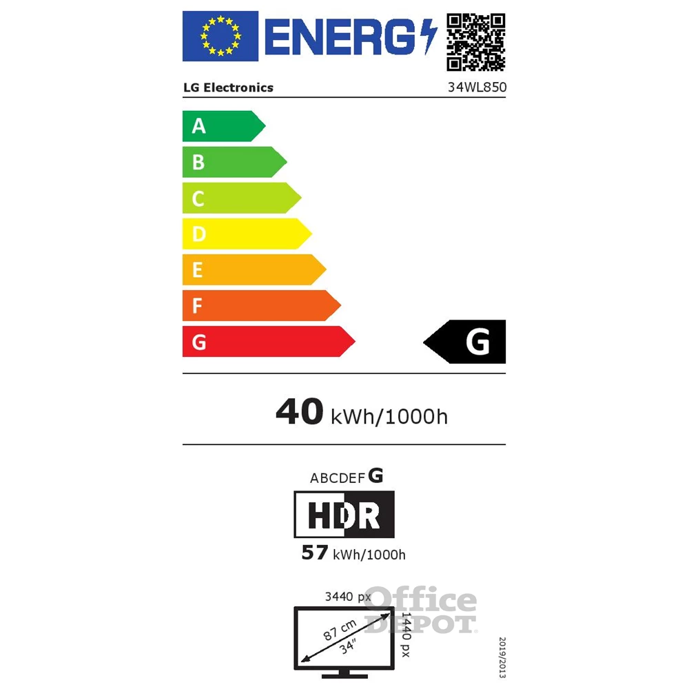 LG 34" 34WL850-W nano IPS 21:9 HDMI Display Port HDR LED monitor (Újracsomagolt)