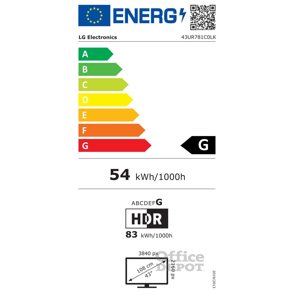 LG 43" 43UR781C0LK 4K UHD Smart LED TV (Újracsomagolt)