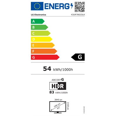 LG 43" 43UR78GC0LK 4K UHD Smart LED TV LG 43" 43UR78GC0LK 4K UHD Smart LED TV