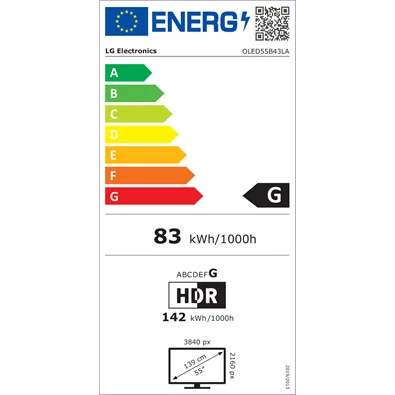 LG 55" OLED55B43LA 4K UHD Smart OLED TV (Újracsomagolt)
