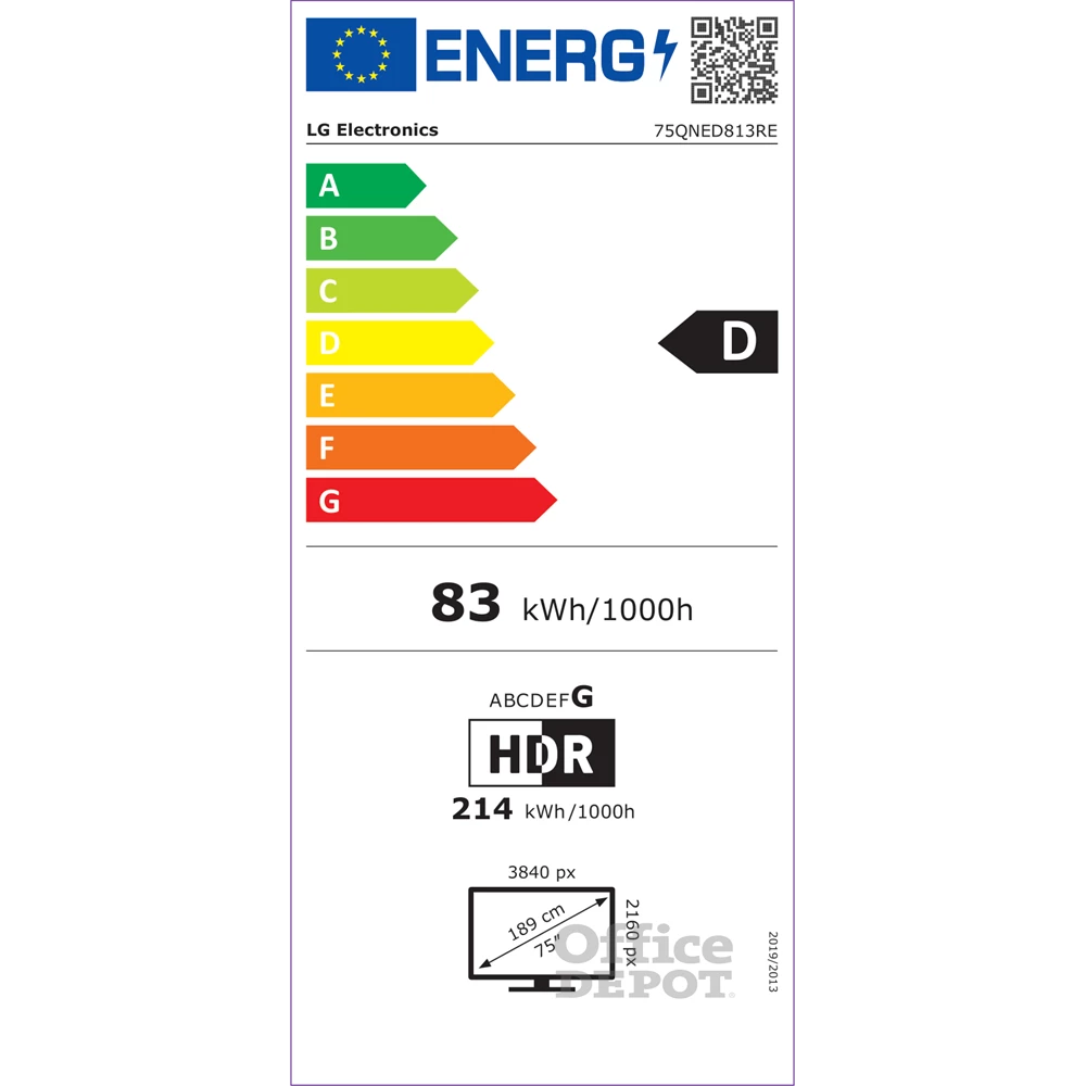 LG 75" 75QNED813RE 4K UHD QNED TV