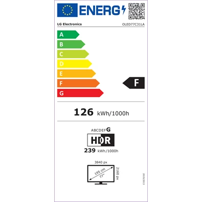 LG 77" OLED77C31LA 4K UHD OLED evo TV LG 77" OLED77C31LA 4K UHD OLED evo TV