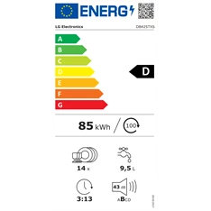 LG DB425TXS beépíthető 14 terítékes mosogatógép LG DB425TXS beépíthető 14 terítékes mosogatógép