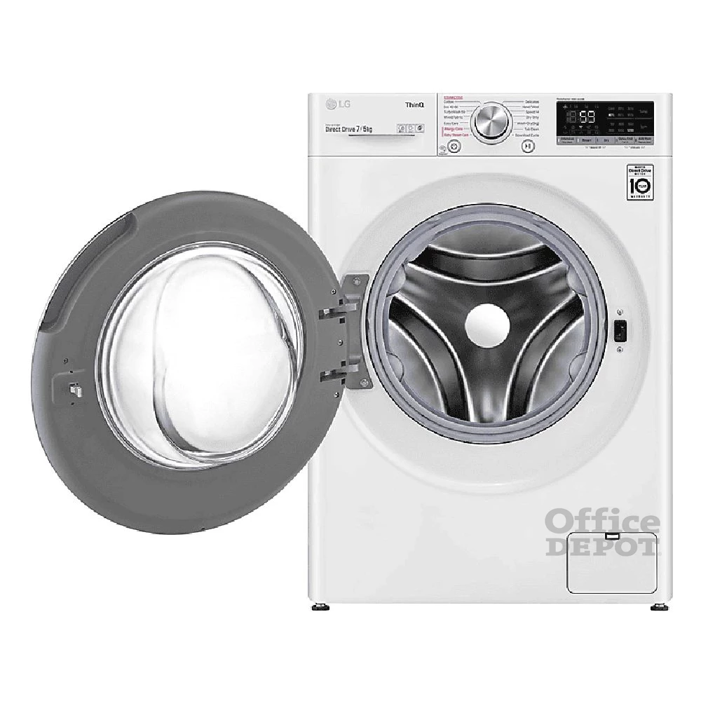 LG F2DV5S7S1E fehér, elöltöltős, keskeny, max.1200ford., 7 kg/5 kg, mosó-szárítógép