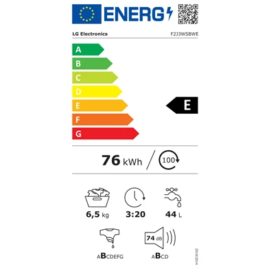 LG F2J3WSBWE 6,5 kg elöltöltős mosógép LG F2J3WSBWE 6,5 kg elöltöltős mosógép
