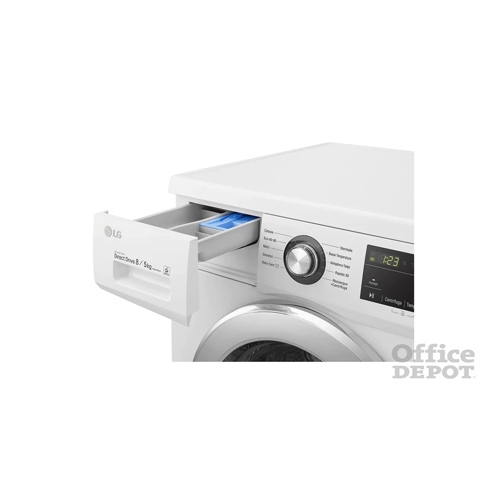 LG F4J3TM5WE fehér, elöltöltős, max.1400ford., 8 kg/5 kg, mosó-szárítógép