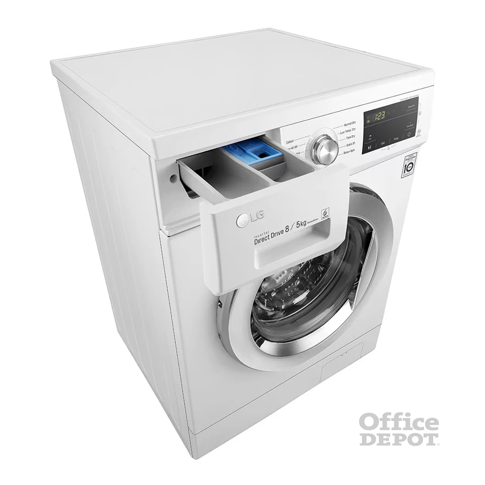 LG F4J3TM5WE fehér, elöltöltős, max.1400ford., 8 kg/5 kg, mosó-szárítógép