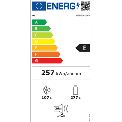 LG GBB62PZJMN inox alulfagyasztós hűtőszekrény LG GBB62PZJMN inox alulfagyasztós hűtőszekrény