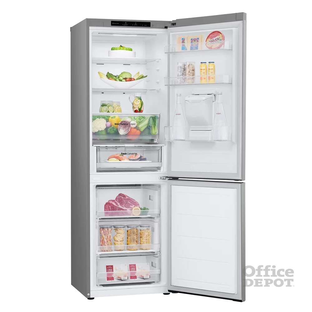 LG GBF3102DPY hamvasezüst, alulfagyasztós, Hűtő:233L, Fagyasztó:110L, DoorCooling + LINEAR Cooling hűtőszekrény