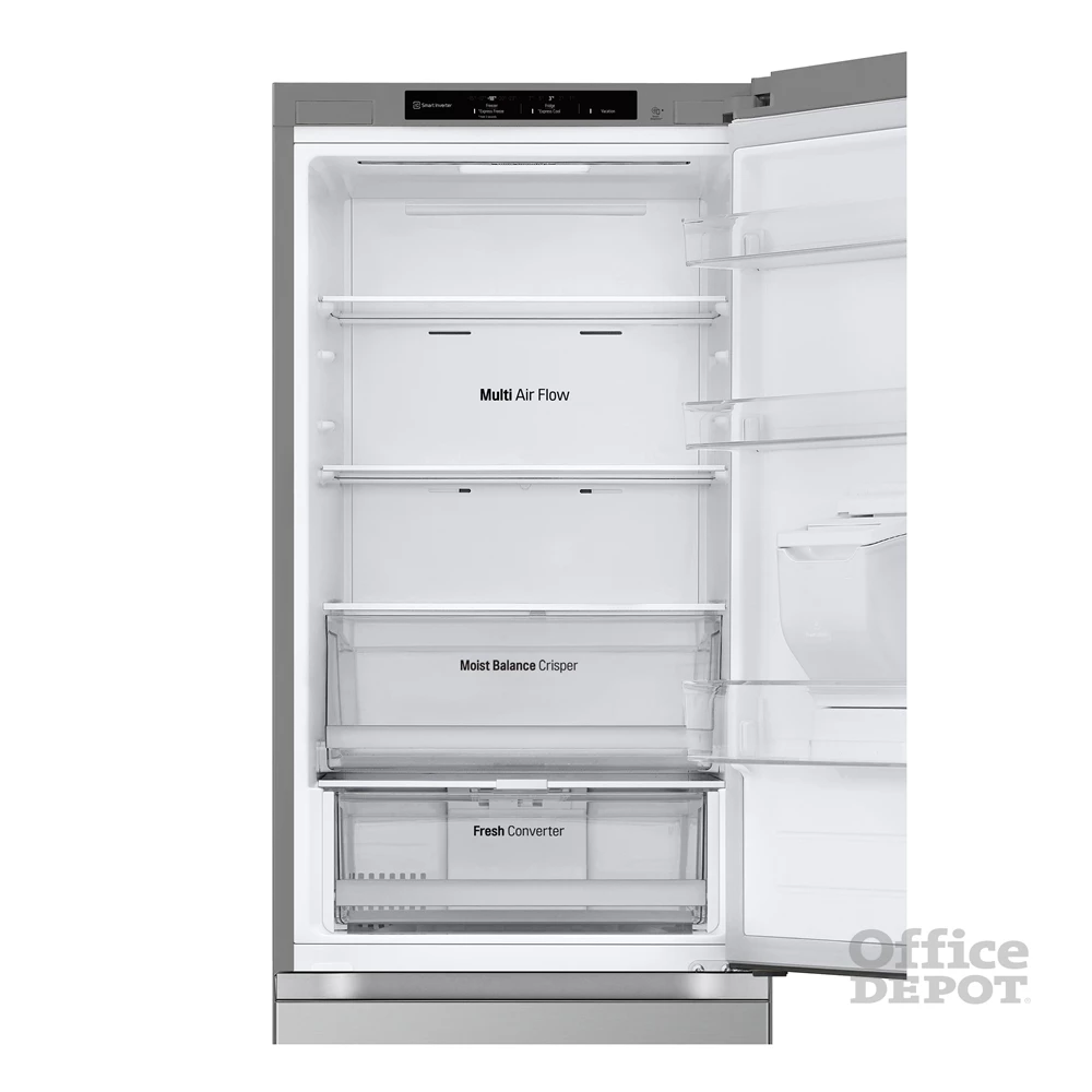 LG GBF3102DPY hamvasezüst, alulfagyasztós, Hűtő:233L, Fagyasztó:110L, DoorCooling + LINEAR Cooling hűtőszekrény