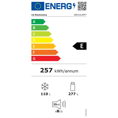 LG GBV22L0EPY ezüst alulfagyasztós hűtőszekrény LG GBV22L0EPY ezüst alulfagyasztós hűtőszekrény