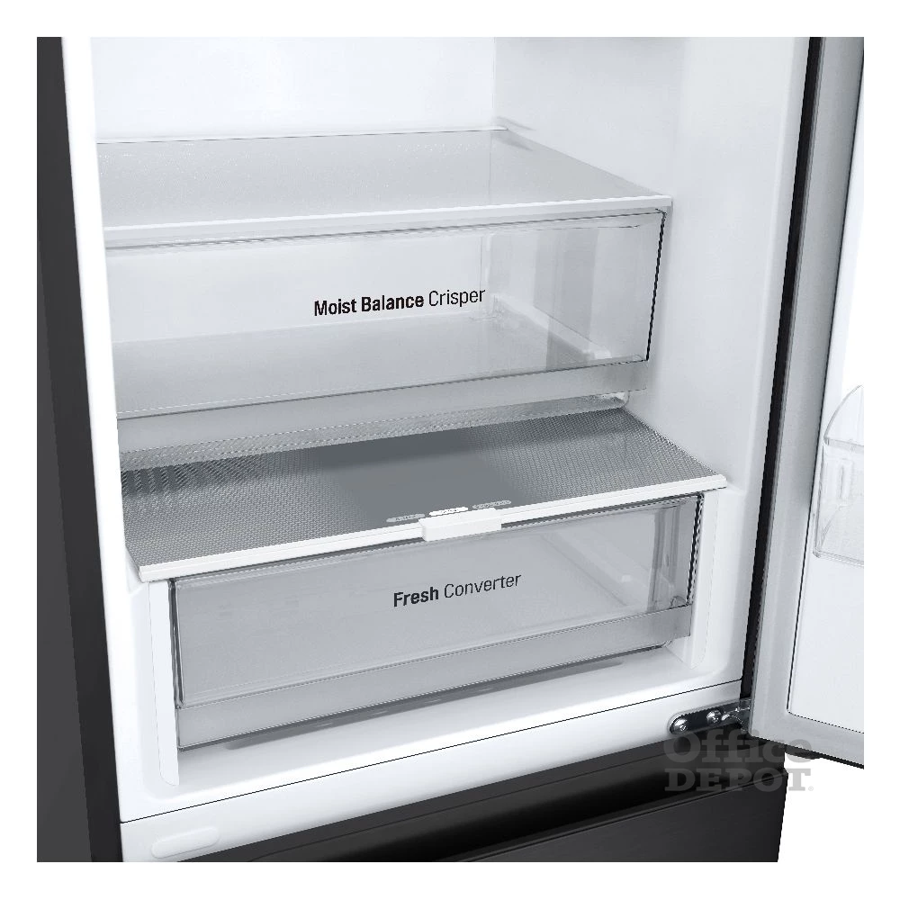 LG GBV3100EEP fekete, alulfagyasztós, Hűtő:234L, Fagyasztó:110L, Total No frost hűtőszekrény