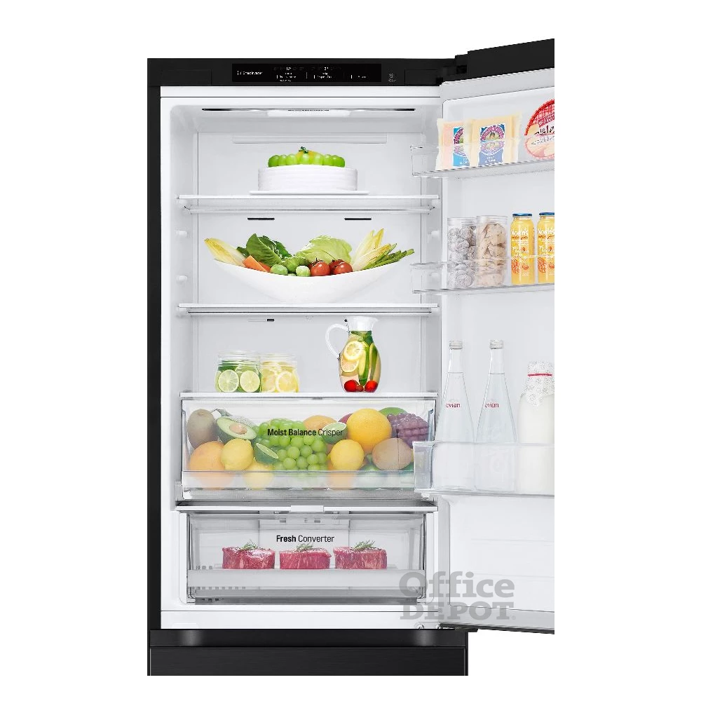 LG GBV3100EEP fekete, alulfagyasztós, Hűtő:234L, Fagyasztó:110L, Total No frost hűtőszekrény