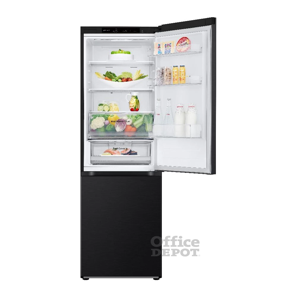 LG GBV3100EEP fekete, alulfagyasztós, Hűtő:234L, Fagyasztó:110L, Total No frost hűtőszekrény