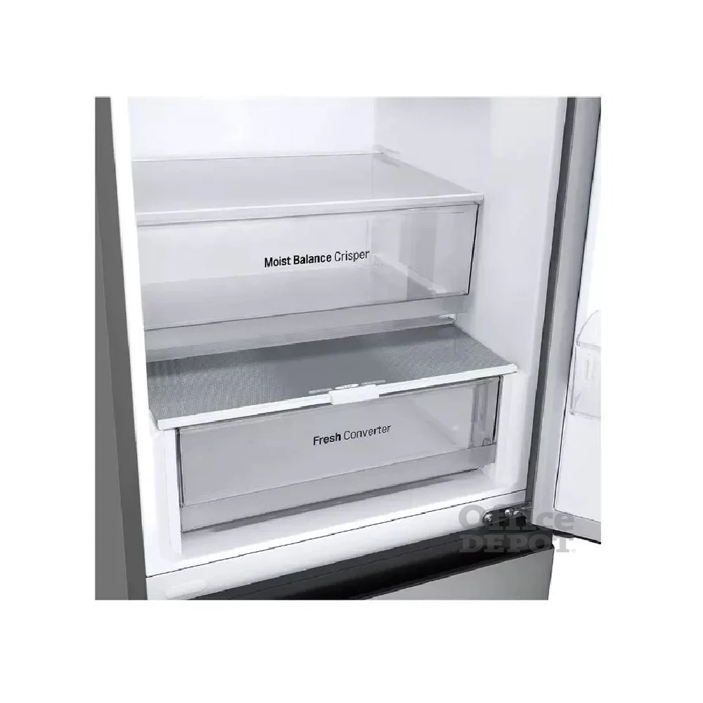 LG GBV3200CPY mattezüst, alulfagyasztós, Hűtő:277L, Fagyasztó:110L, DoorCooling hűtőszekrény (Újszerű)