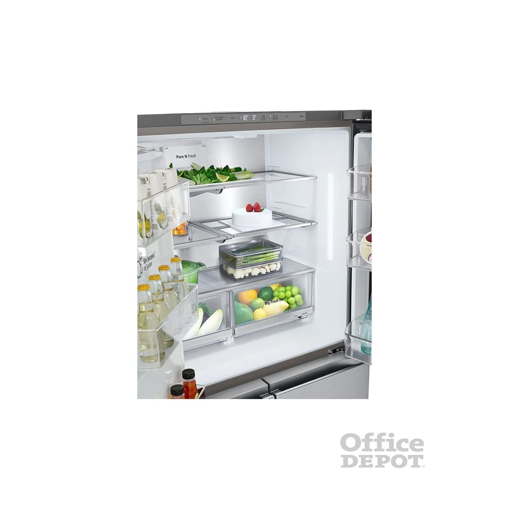 LG GMG960MBEE metál, négyajtós, Hűtő:364L, Fagyasztó:274L, DoorCooling + LINEAR Cooling hűtőszekrény