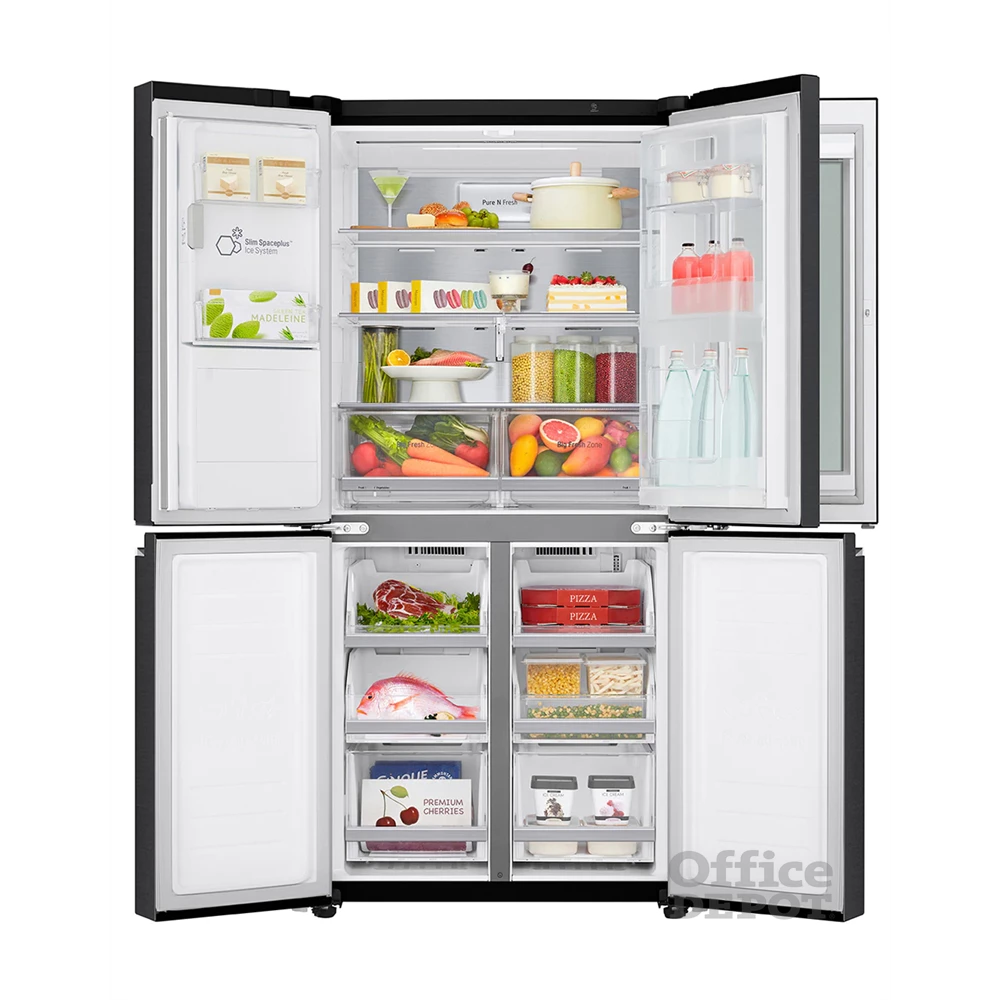 LG GMX844MC6F fekete, Side-by-Side, Hűtő:288L, Fagyasztó:220L, No frost hűtőszekrény
