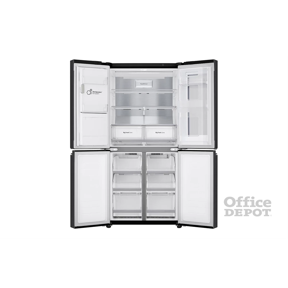 LG GMX844MC6F fekete, Side-by-Side, Hűtő:288L, Fagyasztó:220L, No frost hűtőszekrény