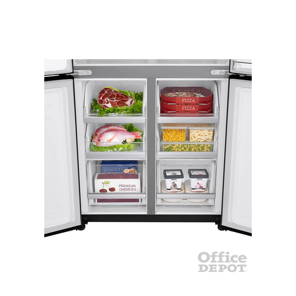 LG GMX844MC6F fekete, Side-by-Side, Hűtő:288L, Fagyasztó:220L, No frost hűtőszekrény