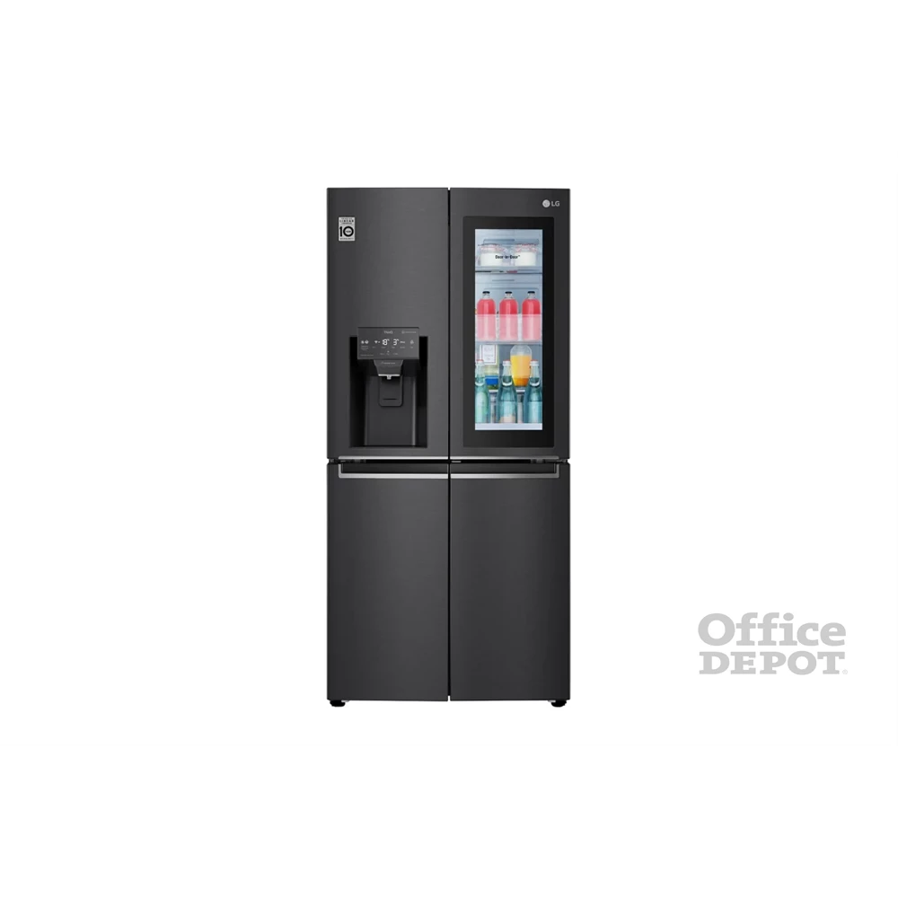 LG GMX844MC6F fekete, Side-by-Side, Hűtő:288L, Fagyasztó:220L, No frost hűtőszekrény
