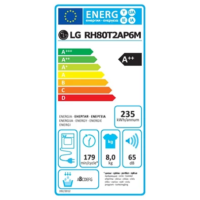 LG RH80T2AP6M 8 kg hőszivattyús szárítógép LG RH80T2AP6M 8 kg hőszivattyús szárítógép