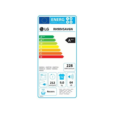 LG RH90V5AV6N 9 kg hőszivattyús szárítógép LG RH90V5AV6N 9 kg hőszivattyús szárítógép