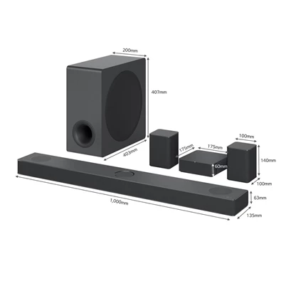 LG S80QR 5.1.3 csatornás Dolby Atmos hangprojektor rendszer LG S80QR 5.1.3 csatornás Dolby Atmos hangprojektor rendszer