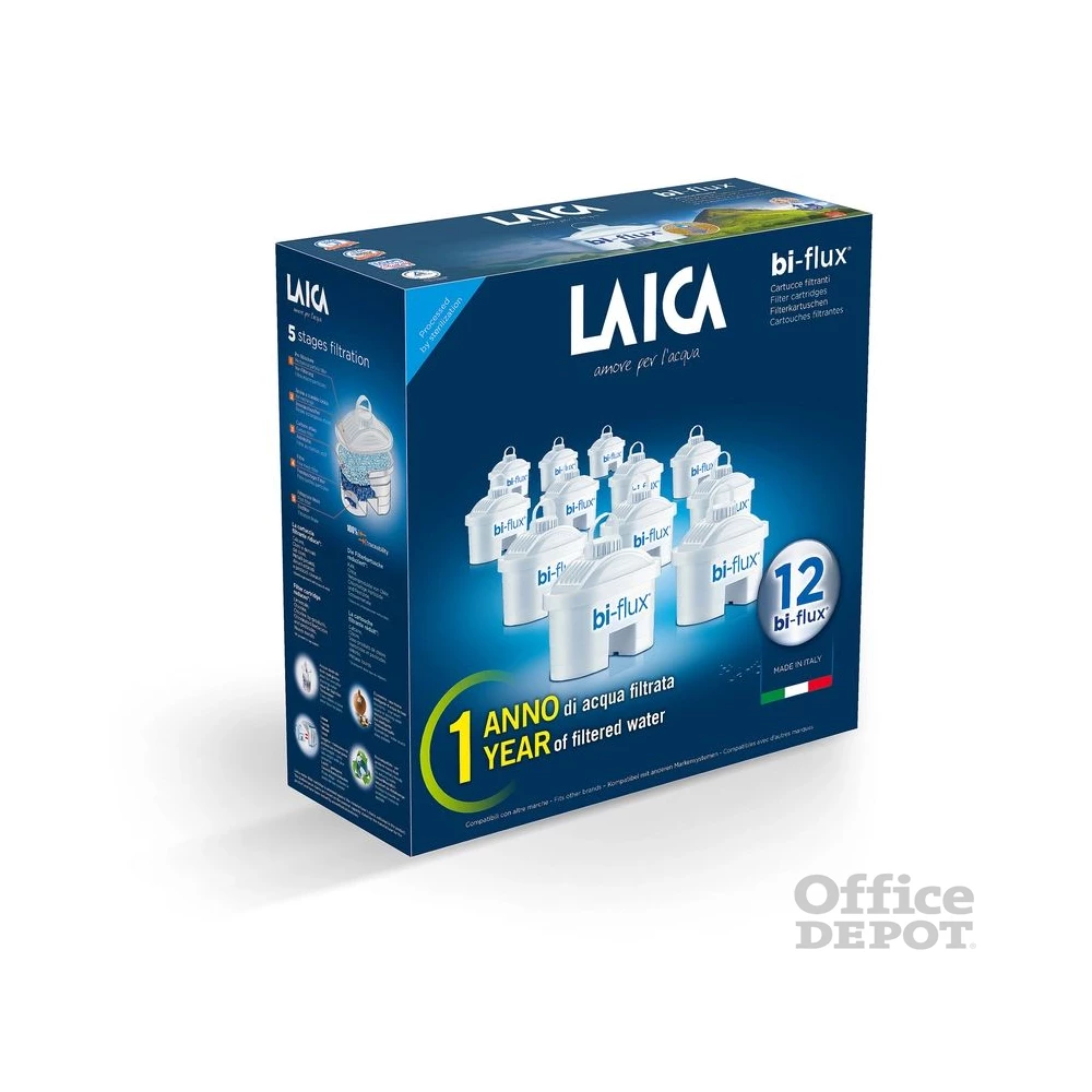 Laica F12MES0 Bi-flux 12 db-os univerzális vízszűrőbetét szett