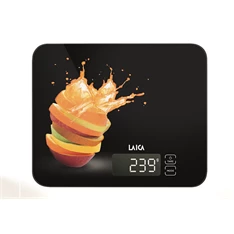 Laica KS5015L narancs mintás fekete digitális konyhai mérleg Laica KS5015L narancs mintás fekete digitális konyhai mérleg