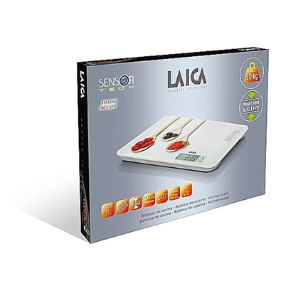 Laica KS5020W fakanál mintás fehér digitális konyhai mérleg Laica KS5020W fakanál mintás fehér digitális konyhai mérleg