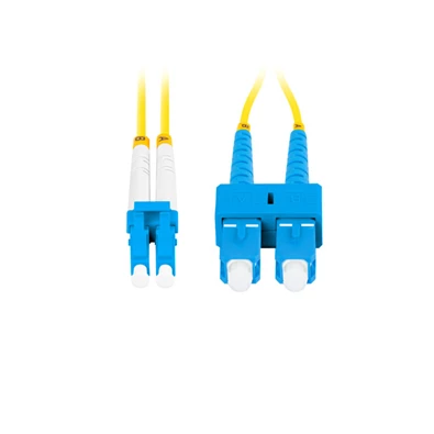Lanberg FO-SULU-SD11-0010-YE duplex optikai patch kábel 2xSC/UPC + 2LC/UPC csatlakozóval, duplex 9/125 LSZH, 1m Lanberg FO-SULU-SD11-0010-YE duplex optikai patch kábel 2xSC/UPC + 2LC/UPC csatlakozóval, duplex 9/125 LSZH, 1m
