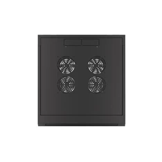 Lanberg WAFA-5604-10B 19" 12U SZÉL:570mm MÉLY:600mm MAG:277mm összeszerelt üvegajtós fekete fali rack szekrény