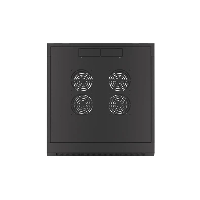 Lanberg WAFA-5604-10B 19" 12U SZÉL:570mm MÉLY:600mm MAG:277mm összeszerelt üvegajtós fekete fali rack szekrény