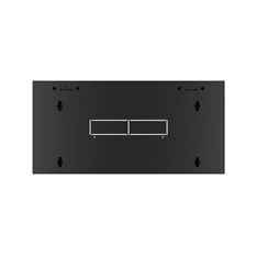 Lanberg WAFA-5604-10B 19" 12U SZÉL:570mm MÉLY:600mm MAG:277mm összeszerelt üvegajtós fekete fali rack szekrény