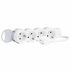 Legrand 695006 ST 1,5m vezetékkel fehér-szürke 4x2P+F elosztósor Legrand 695006 ST 1,5m vezetékkel fehér-szürke 4x2P+F elosztósor