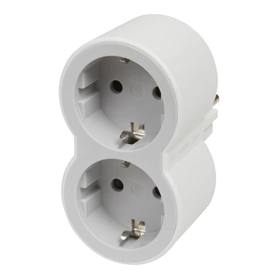 Legrand 694516 kettős 16A fehér-szürke 2P+F elosztó biztonsági zsaluval Legrand 694516 kettős 16A fehér-szürke 2P+F elosztó biztonsági zsaluval