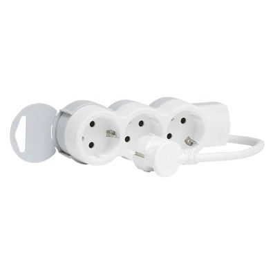 Legrand 695001 ST 1,5m vezetékkel fehér-szürke 3x2P+F elosztósor Legrand 695001 ST 1,5m vezetékkel fehér-szürke 3x2P+F elosztósor