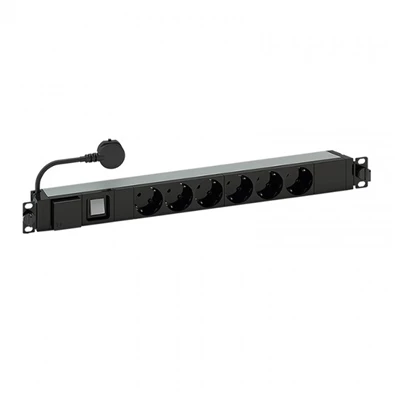 Legrand 646836 6-os 19"/1U 3m túlfeszvédett elosztósor Legrand 646836 6-os 19"/1U 3m túlfeszvédett elosztósor